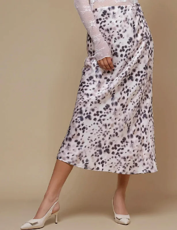 Ladies Everyday Print Pearlescent Midi Skirt SKS50452 linen skirt relaxed
