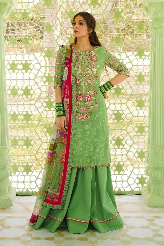Green Kameez Sharara Suit for Pakistani Party Dresses Tunics Chic elegant