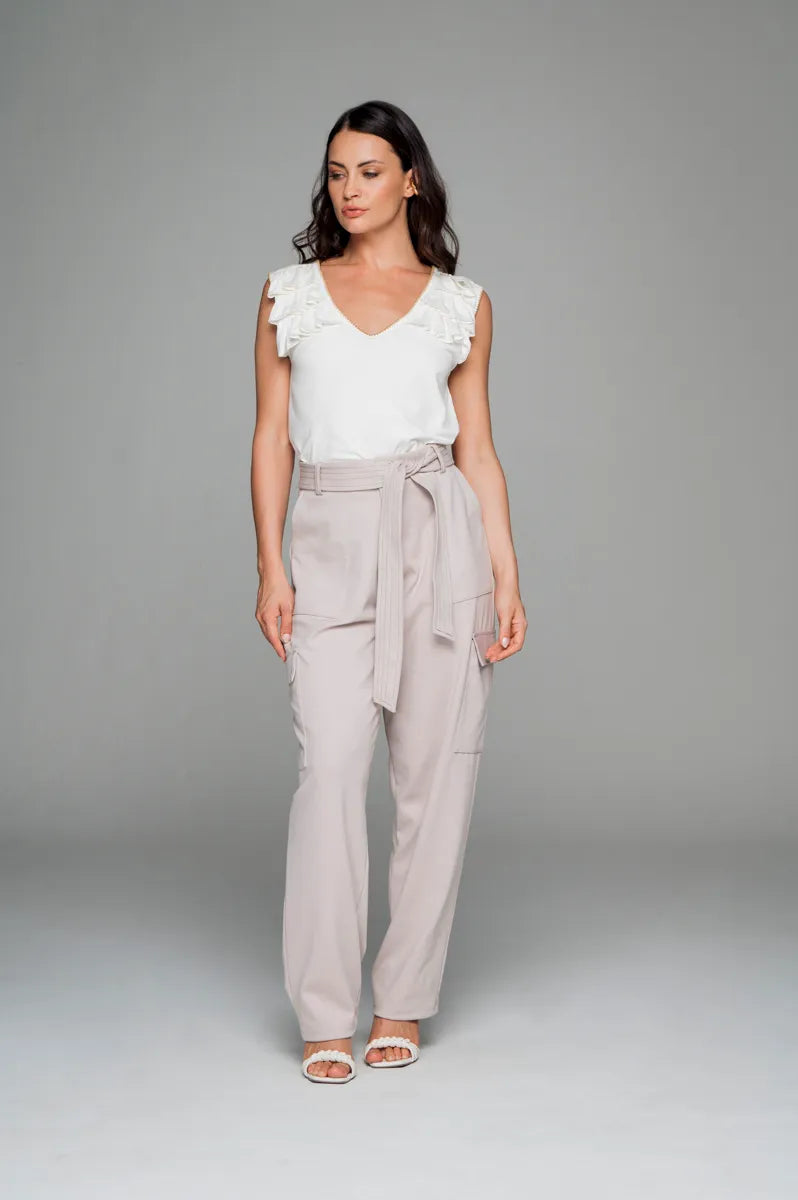Ruffle Tank Top modal blend tank