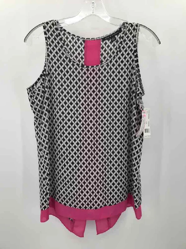 Pre-Owned Zac & Rachel Black Size Small Printed Tank Top fashionable tank top