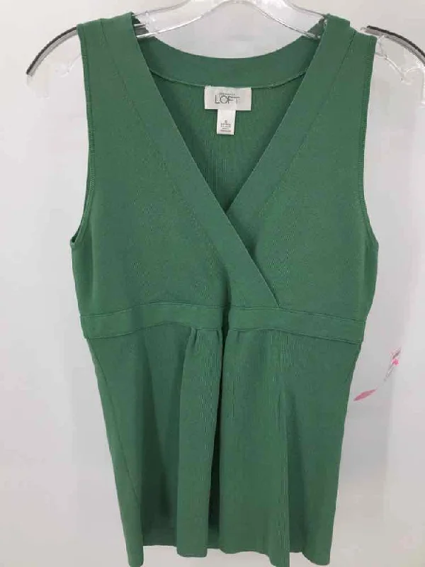 Pre-Owned Loft Green Size Small Knit Tank Top long tank top
