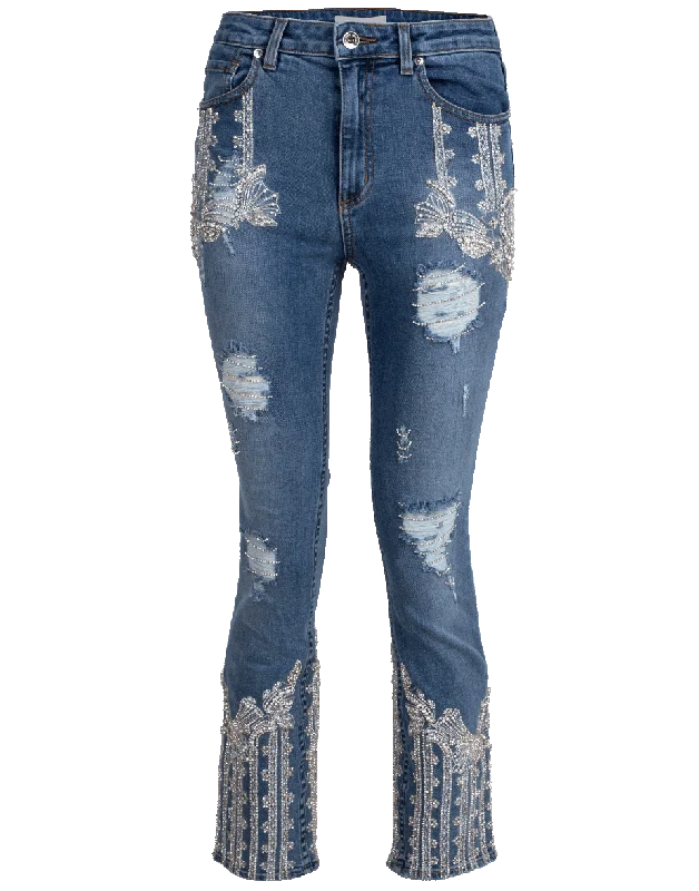 Diamonte Stove Pipe Pant Relaxed Lounge Trousers