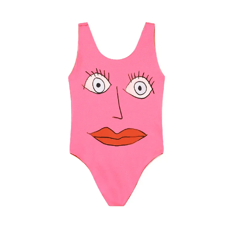 Face Trout Swimsuit Adjustable Swim Top
