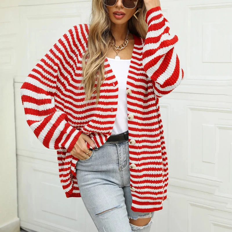 Knitted Long Sleeve Cardigan Christmas Sweater - Autumn Winter Warm Casual Mesh Blend Leather Blend Suede Blend Knitted Long Sleeve Cardigan Christmas Sweater - Autumn Winter Warm Casual Mesh Blend Leather Blend Suede Blend