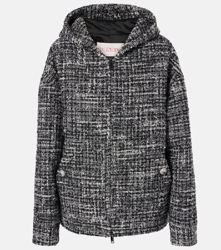 Valentino Mossi m√É¬©lange tweed jacket Knit Fabric Woven Fabric Fleece Fabric