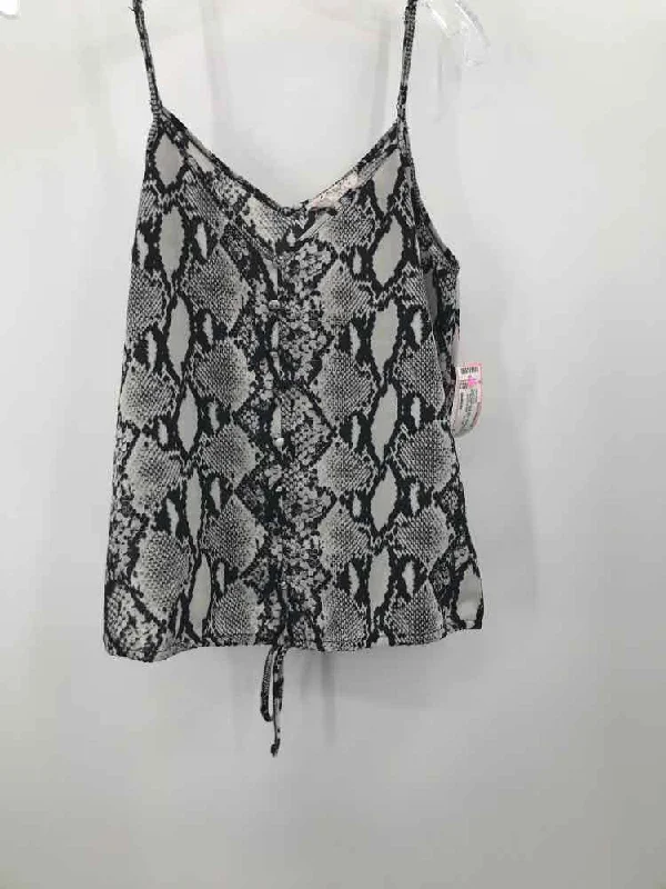 Pre-Owned Pink Rose Grey Size Medium Tank Top scoop neck tank