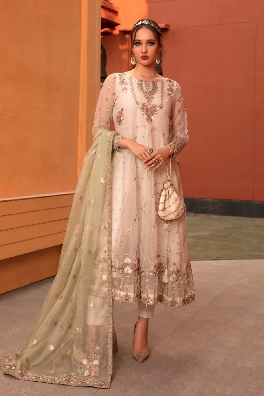 Organza White Frock Churidar Pakistani Party Dresses Sequined Elegant Party