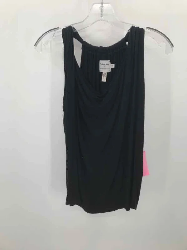 Pre-Owned Michael Stars Black Size One Size Tank Top metallic tank top