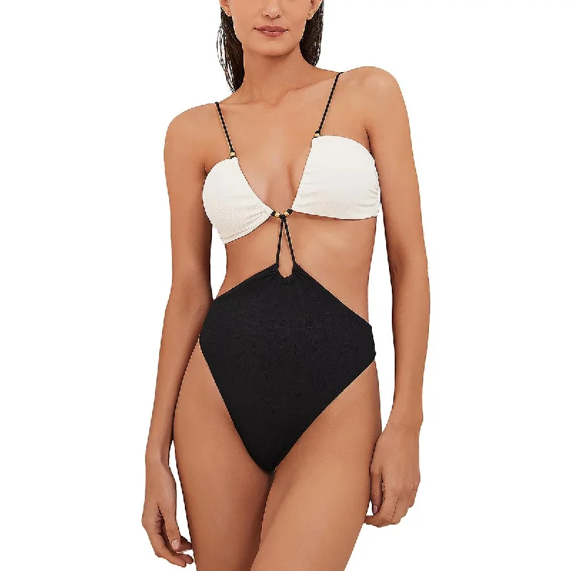 ViX Paula Hermanny Womens Firenze Cut-Out Monokini One-Piece Swimsuit Retro-Inspired Bikini Set