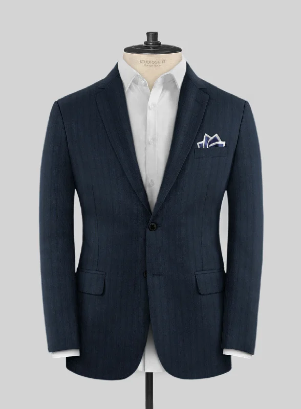 Lanificio Zegna Trofeo Dexi Blue Stripe Wool Jacket Herringbone Jacket Checkered Jacket Solid Jacket
