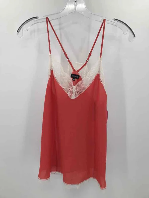 Pre-Owned 1.State Orange Size XS Tank Top mesh tank top
