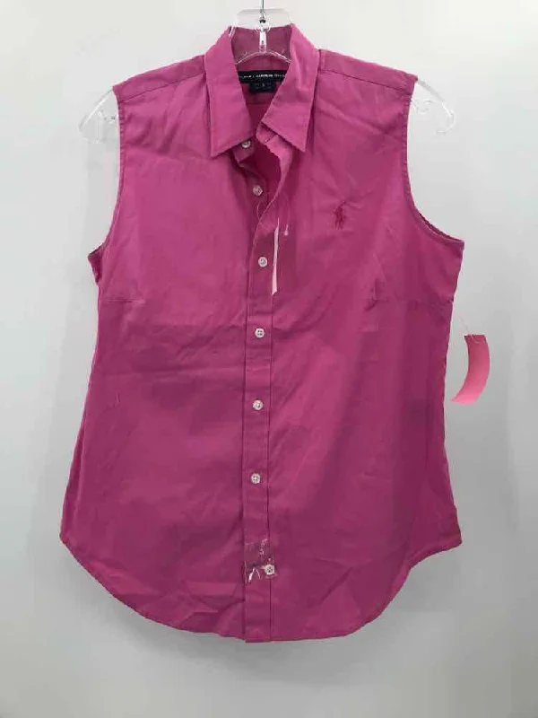 Pre-Owned Ralph Lauren Sport Pink Size 6 Tank Top solid color tank