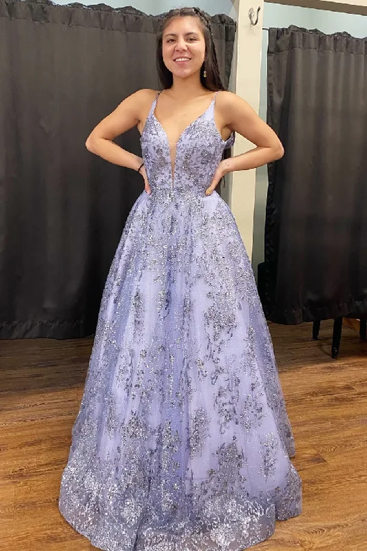 Lilac A-Line Sequined Long Prom Dress Foraml Party Dress,DP1029 Tunics Hiking breathable