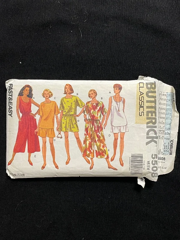 1991 Butterick 5508 Pattern - Women's Tops, Shorts and Split Skirt velvet skirt sumptuous