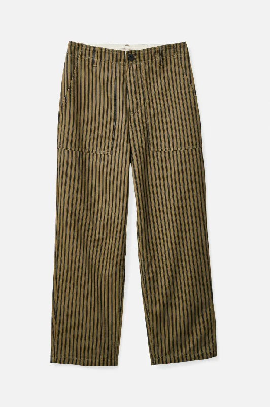 Vancouver Pant - Military Olive Stripe Comfy Athletic Pants