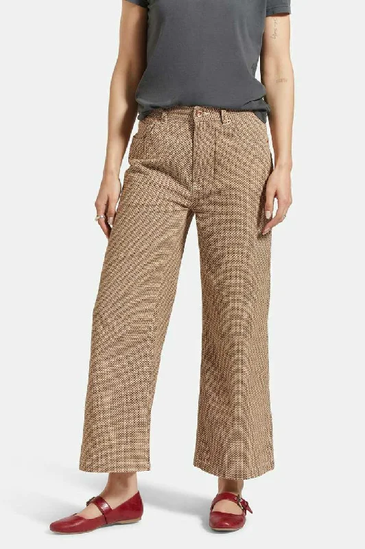 Margo Cropped 5-Pocket Pant - Whitecap/Pine Houndstooth Comfortable Cargo Pants