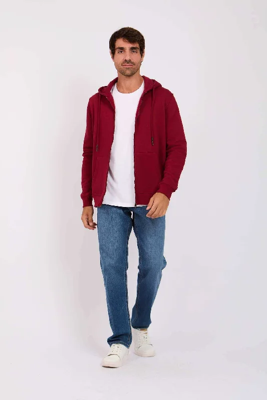 Men Regular Fit Sweat Jacket - Tibetan Red Chenille Jacket Brocade Jacket Lace Jacket
