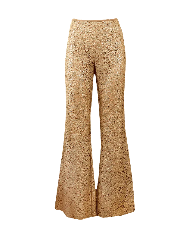 Flare Lace Pant Trendy Printed Pants
