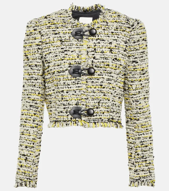 Isabel Marant Gradilia cropped wool-blend jacket Hoodie Zip-Up Jacket Button-Up Jacket