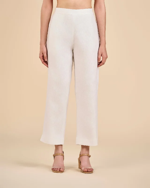 Petal Slit Pants Chic Faux Leather Pants