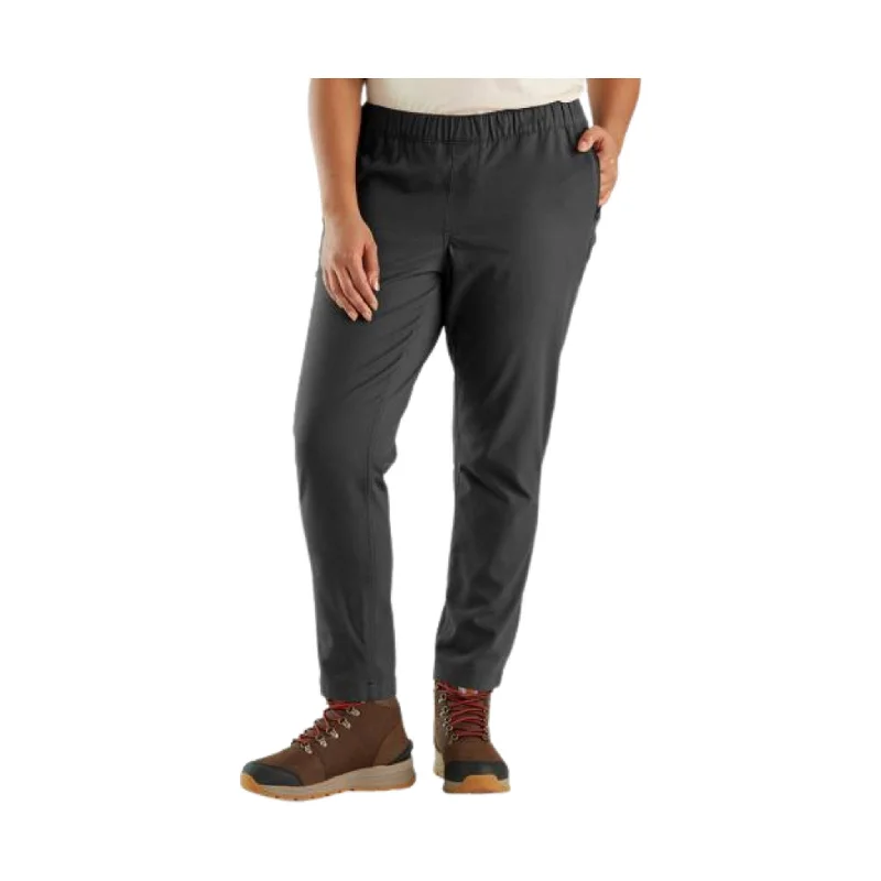 Carhartt Women's Force Relaxed Fit Ripstop Work Pant - Black Classic Pleated Pants