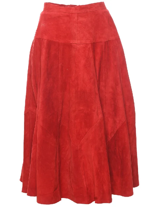 Suede Maxi Skirt - XS casual skirt length