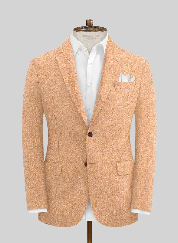 Solbiati Herringbone Orange Linen Jacket Lace Jacket Ribbed Jacket Sequined Jacket