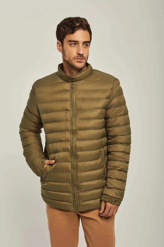Men Regular Fit Jacket - Green Zippered Jacket Buttoned Jacket Snapped Jacket