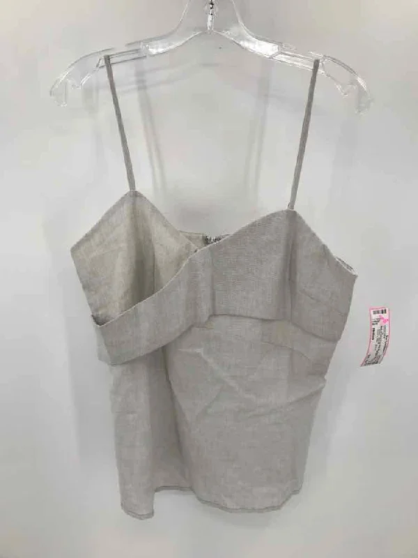 Pre-Owned Naked Zebra Grey Size Medium Tank Top cropped tank top