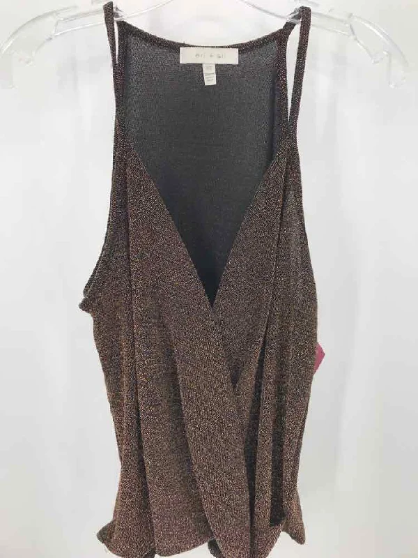 Pre-Owned eri + ali Brown Size XS Tank Top seamless tank top