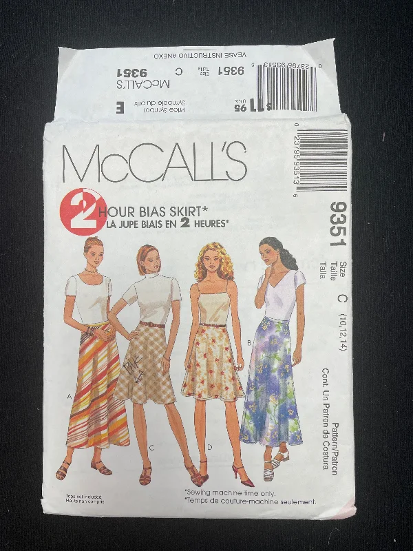 1998 McCall's 9351 Pattern - Skirt's FACTORY FOLDED chiffon skirt lightweight