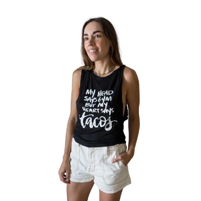 Taco Tank - Black neon tank top