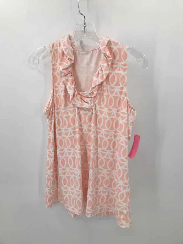 Pre-Owned Lulu B Pink Size Large Printed Tank Top neon tank top