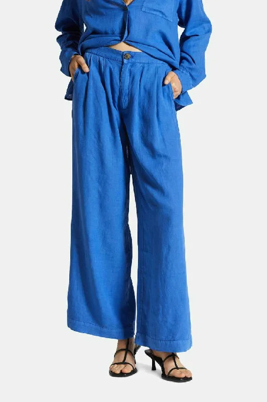 Vintage Linen Blend Wide Leg Pant - Surf The Web Trendy Printed Pants