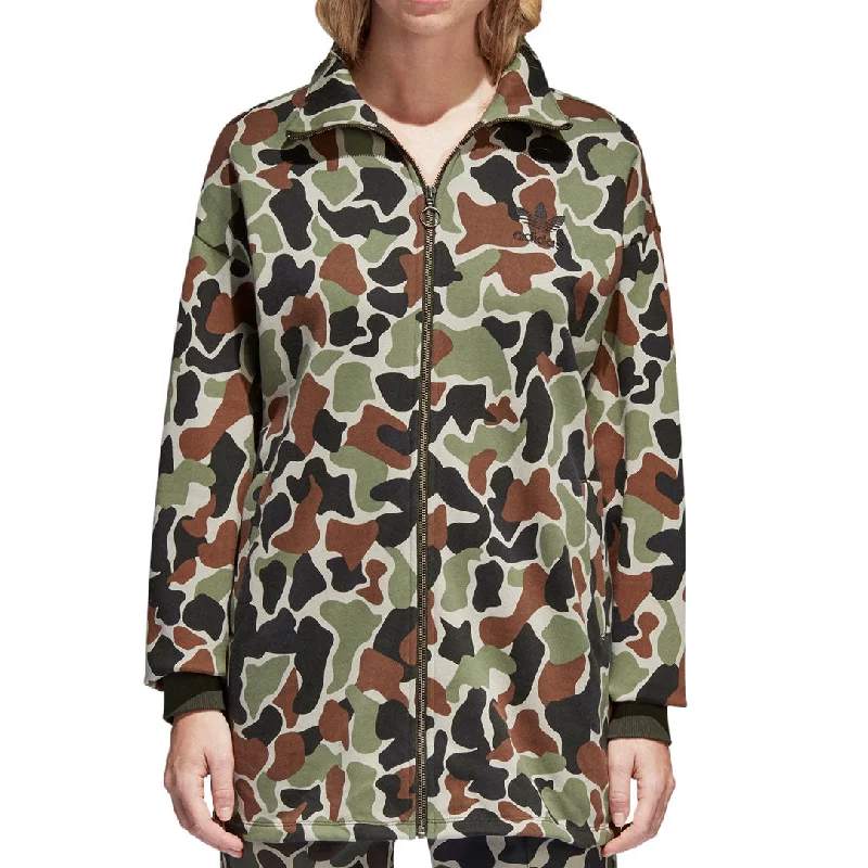 Adidas Originals Women's Track Jacket Camo Tiered Jacket Buttoned Jacket Zippered Jacket