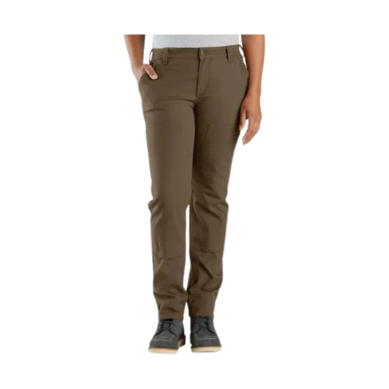 Carhartt Women's Rugged Flex Relaxed Fit Canvas Double Front Pant - Tarmac Modern Stretch Trousers
