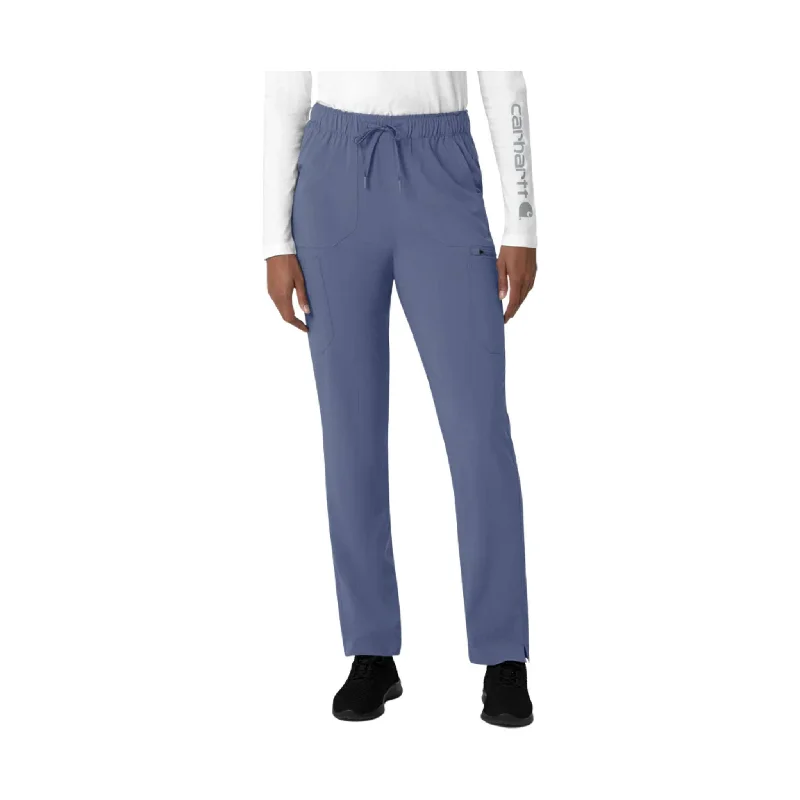Carhartt Women's Force Cross Flex Straight Leg Cargo Scrub Pant - Riverside Casual Wide Pants