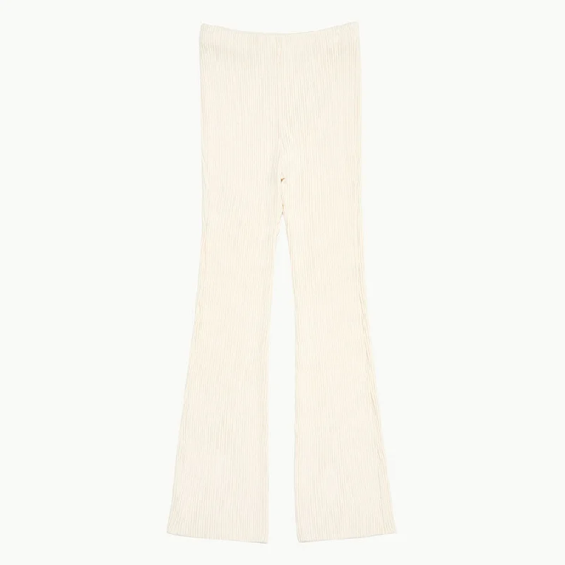 SALE 50%OFF ! <br/>【AMOMENTO/アモーメント】<br>RIBBED PANTS <br>AM24FWW07PT Comfy Zip-Up Pants