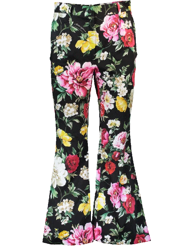 Cropped Floral Pant Cozy Jogger Leggings