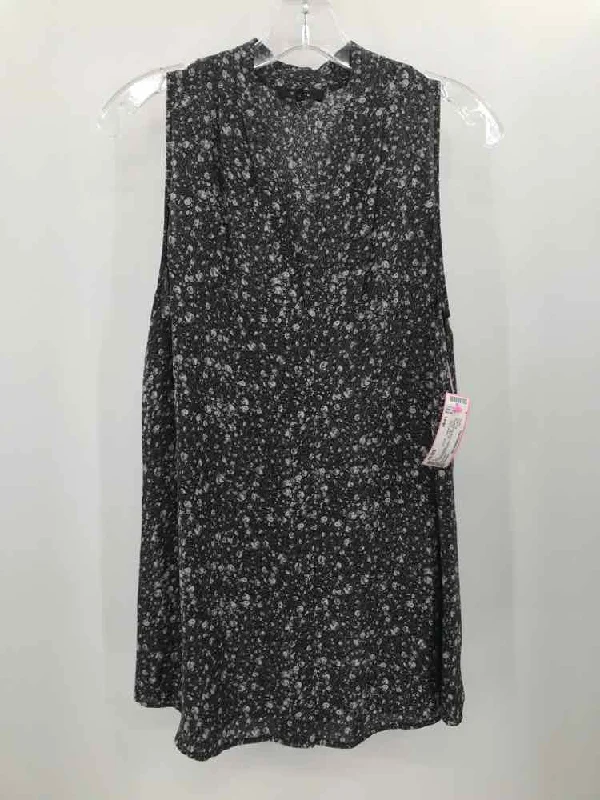 Pre-Owned Theory Grey Size Large Printed Tank Top sleep tank top