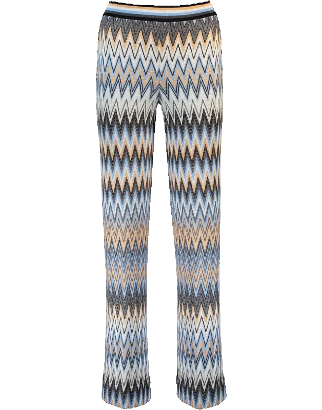 Zig Zag Pull On Pant Relaxed Casual Leggings