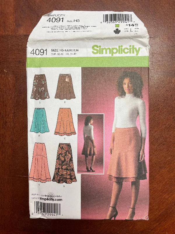 2006 Simplicity 4091 Pattern - Skirt midi skirt versatile