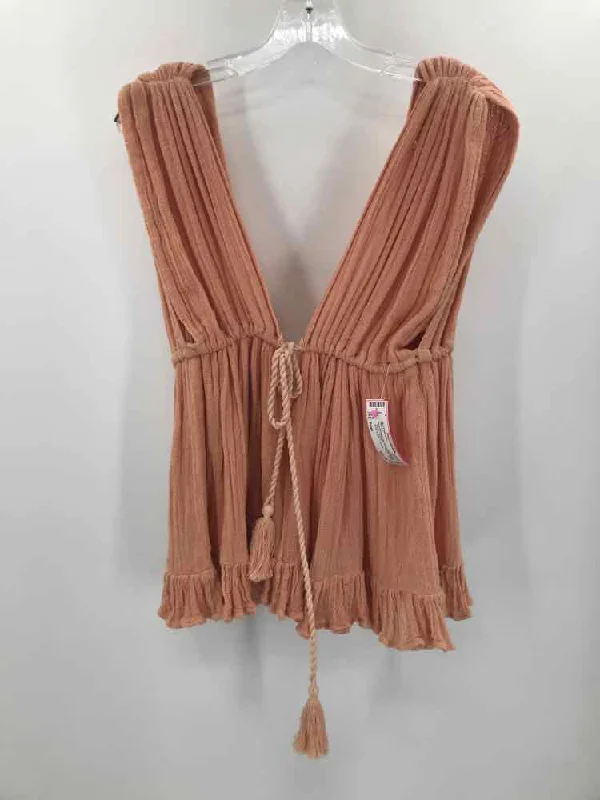 Pre-Owned Jen's Pirate Booty Orange Size Small Tank Top stretchy tank top