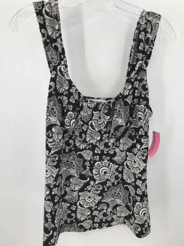 Pre-Owned WHBM Black Size Medium Tank Top turquoise tank top