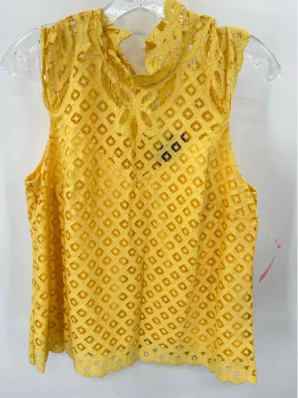 Pre-Owned Laundry Yellow Size Small Tank Top rhinestone tank top