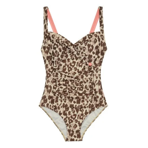 Regatta Womens/Ladies Sakari Leopard Print Tummy Control One Piece Swimsuit Push-Up Bikini Top