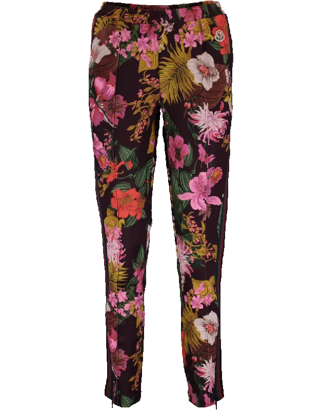 Pull On Floral Print Pant Classic Cropped Pants