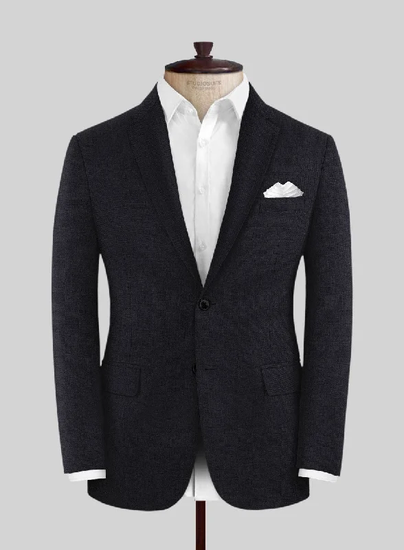 Reda Cashmere Blue Wool Jacket Fitted Jacket Loose Jacket Oversized Jacket