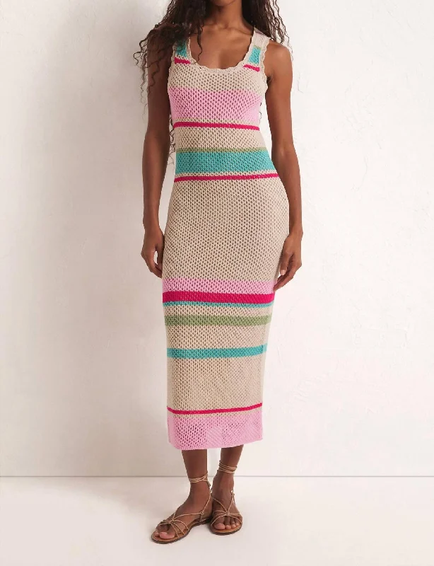 Ibiza Midi Dress In Natural Tunics Practical easy-care